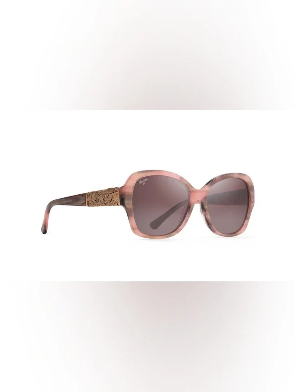 MAUI JIM SWAYING PALMS MJ 530-90 ROSE 24K GOLD MAUI ROSE POLARIZED SUNGLASSES